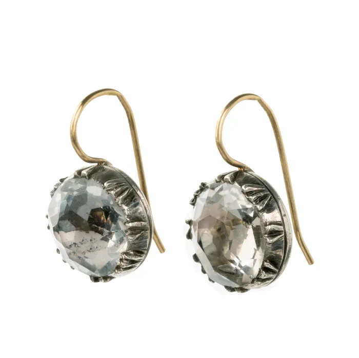 Bell Bird Earrings Georgian era White Paste Earrings