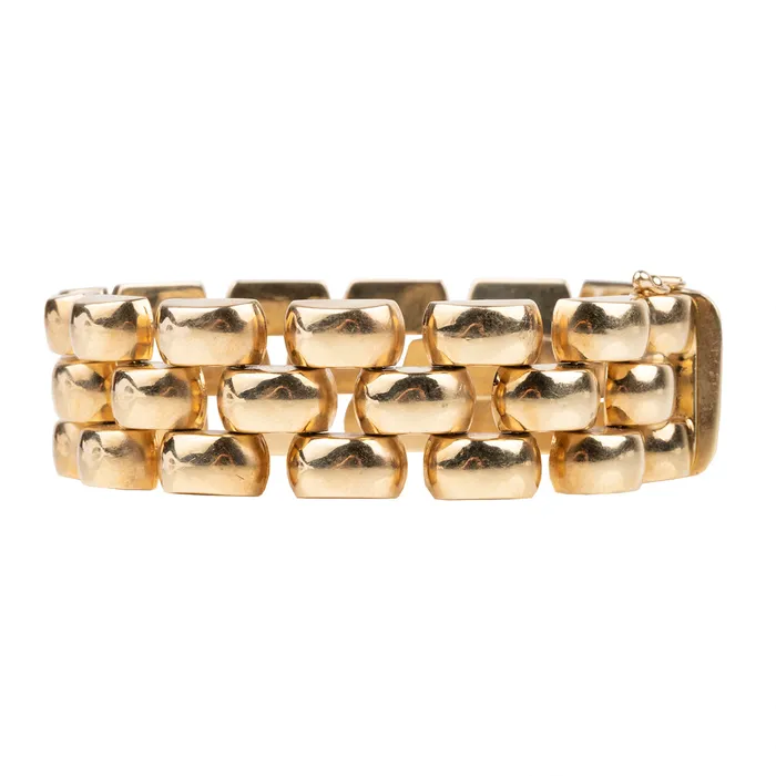 Bracelets Bell Bird Antiques Vintage Linked Gold Bracelet