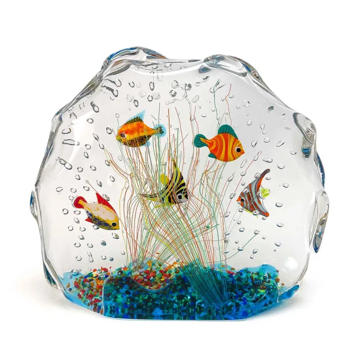 Eugenio Ferro Earrings Crystal Clear Coral Reef Aquarium
