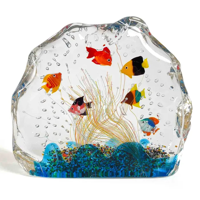 Eugenio Ferro Earrings Crystal Clear Coral Reef Aquarium