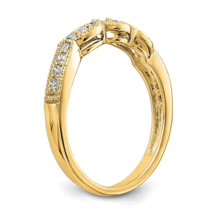 025ct CZ Solid Real 14k Yellow Gold Wedding Wedding Band Ring Goldia Rings