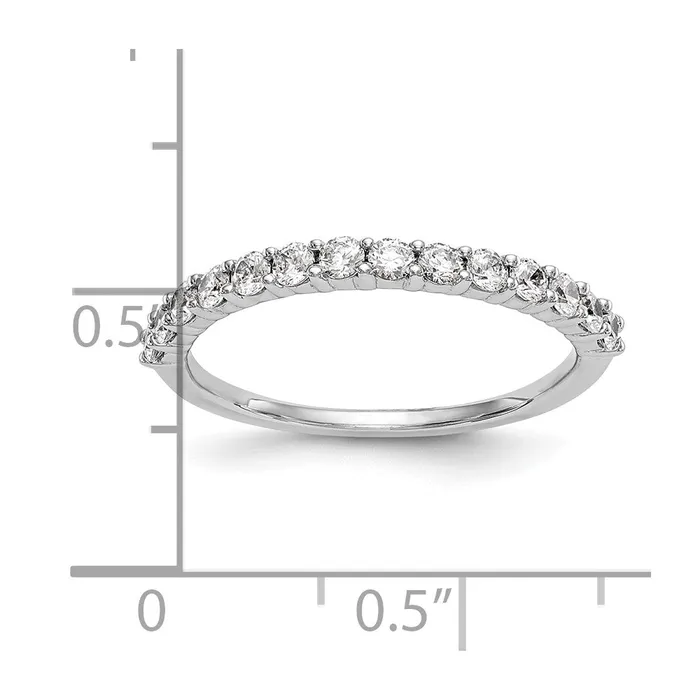 049ct CZ Solid Real 14k White Gold Wedding Wedding Band Ring Goldia Rings