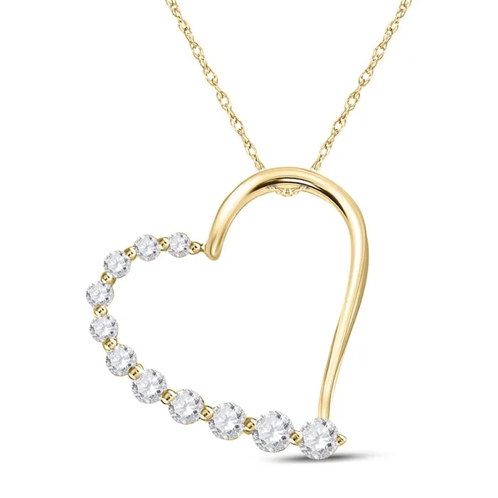 15CTWDiamond HEART PENDANT gndatlanta Necklaces
