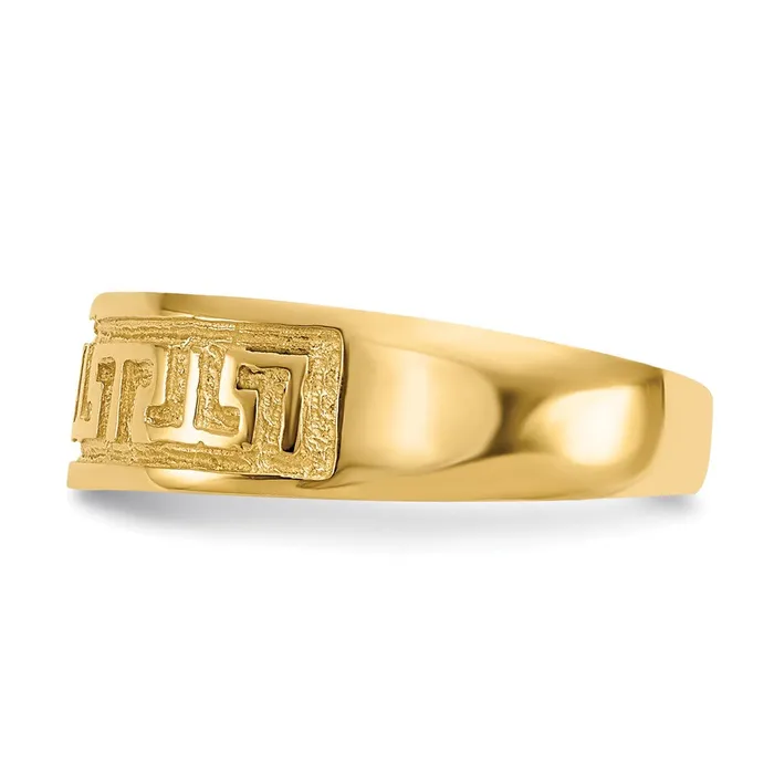 14k Yellow Gold Greek Key Toe Ring Goldia Rings
