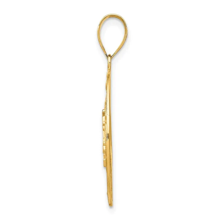 Charm Necklaces Goldia 14k Yellow Gold Diamondcut Sun with Moon and Stars Charm