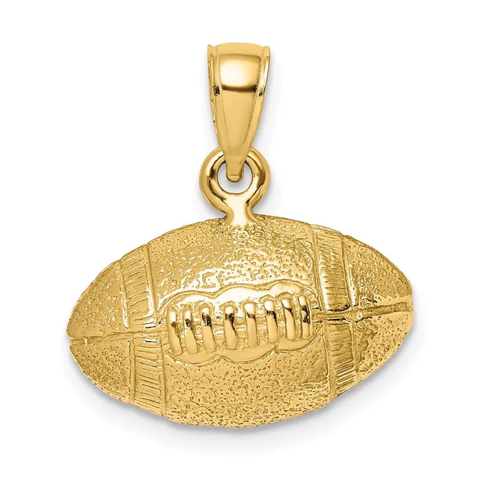 Charm Necklaces Goldia 14k Yellow Gold Polished 3D Football Charm