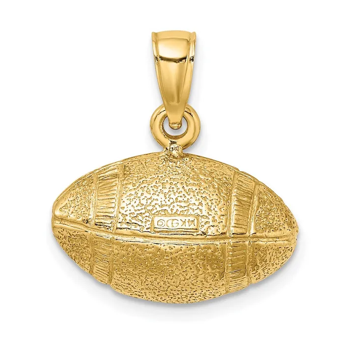Charm Necklaces Goldia 14k Yellow Gold Polished 3D Football Charm