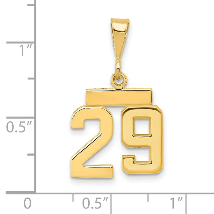 Charm Necklaces Goldia 14k Yellow Gold Small Polished Number 29 Charm