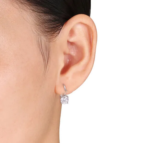 Earrings JMS always Original AMOUR 3 15 CT DEW Created Moissanite Solitaire Leverback Earrings In Sterling Silver Earrings JMS always Original AMOUR 3 15 CT DEW Created Moissanite Solitaire Leverback Earrings In Sterling Silver