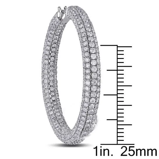 Earrings JMS always Original AMOUR 8 38 CT TW Diamond Hoop Earrings In 18k White Gold Earrings JMS always Original AMOUR 8 38 CT TW Diamond Hoop Earrings In 18k White Gold