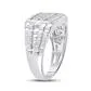 gndatlanta Rings 10k White Gold Round Diamond Channel Set Band Ring 34 Cttw