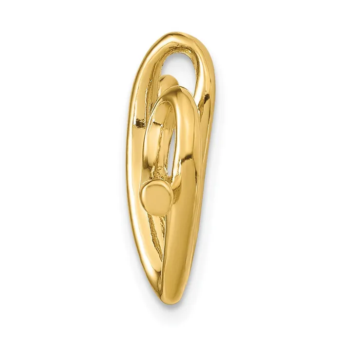 Goldia 14k Yellow Gold Polished Letter W Initial Slide Necklaces