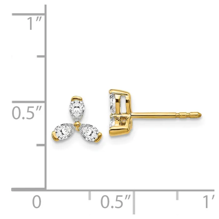 Goldia 14k Yellow Gold Real Diamond Earrings Earrings