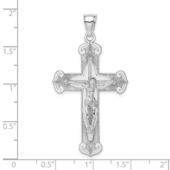 Goldia Charm Necklaces 14k White Gold Crucifix Charm