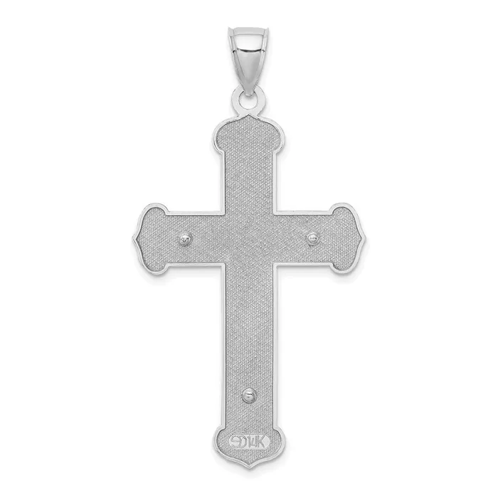 Goldia Charm Necklaces 14k White Gold Crucifix Charm