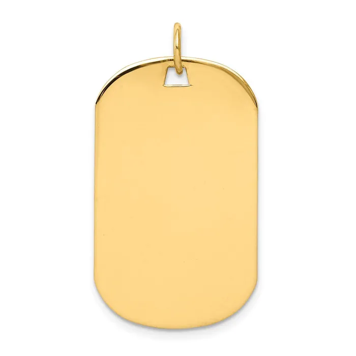 Goldia Charm Necklaces 14k Yellow Gold Plain 013 Gauge Engraveable Dog Tag Disc Charm Goldia Charm Necklaces 14k Yellow Gold Plain 013 Gauge Engraveable Dog Tag Disc Charm