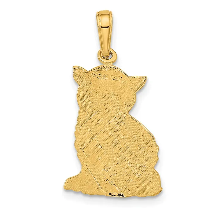 Goldia Charm Necklaces 14k Yellow Gold Polished Cat Charm