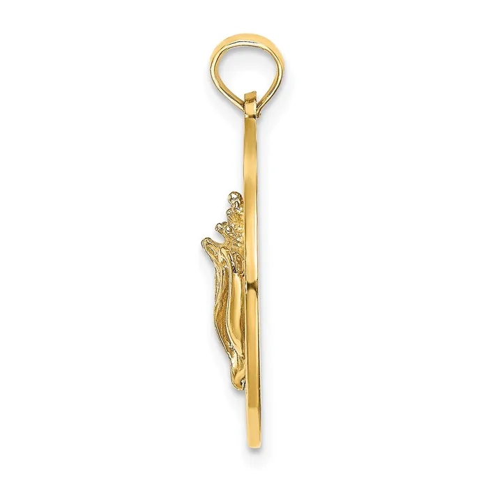 Goldia Charm Necklaces 14k Yellow Gold SANIBEL wConch Shell Circle Charm
