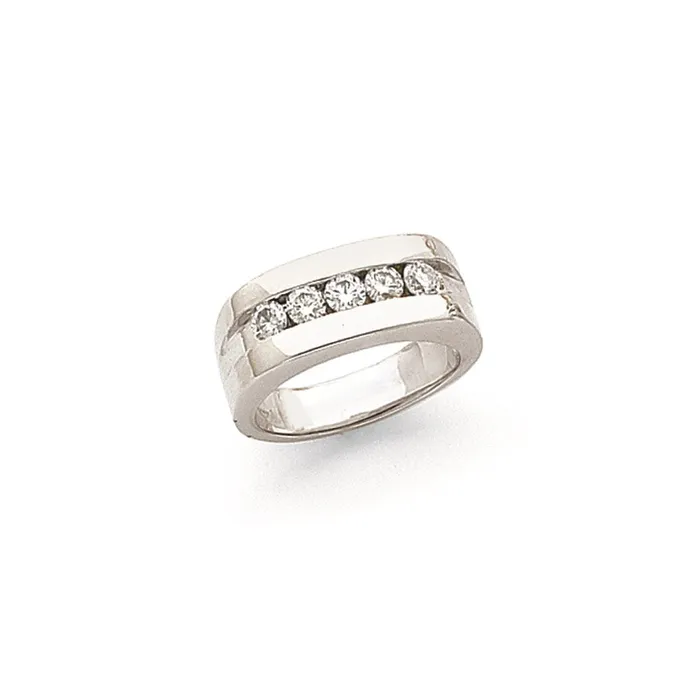 Goldiacom Rings 14k White Gold A Real Diamond mens band