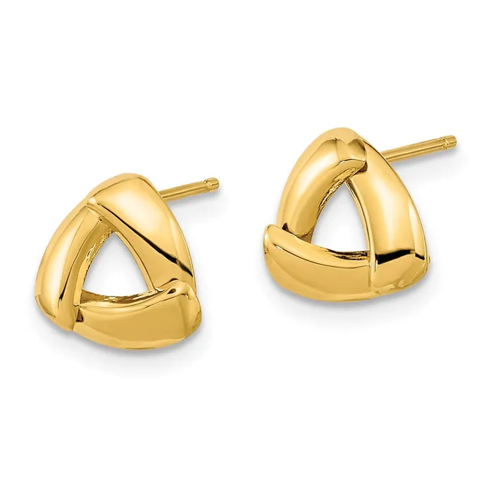Goldia Earrings 14k Yellow Gold Polished Triangle Post Earrings