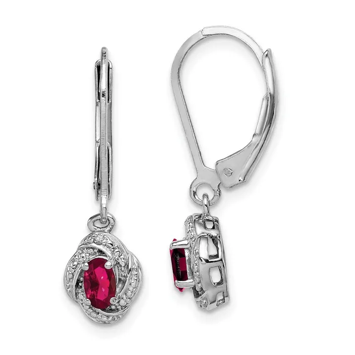 Goldia Earrings Sterling Silver Rhodiumplated Diamond u0026 Created Ruby Earrings Goldia Earrings Sterling Silver Rhodiumplated Diamond u0026 Created Ruby Earrings