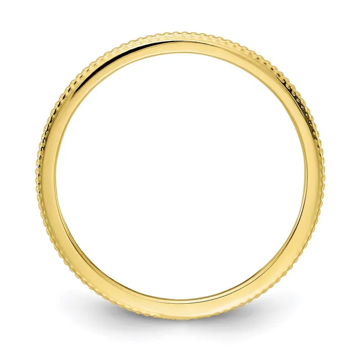 Goldia Rings 10K Gold 12mm Bead Stackable Band