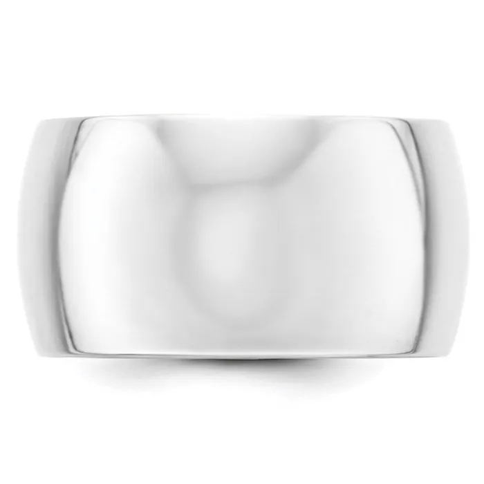 Goldia Rings Solid 18K White Gold 12mm Half Round MensWomens Wedding Band Ring Size 5 Goldia Rings Solid 18K White Gold 12mm Half Round MensWomens Wedding Band Ring Size 5
