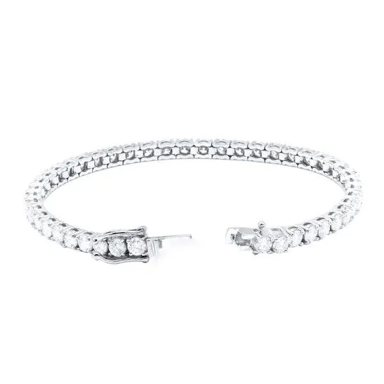 JMS always Bracelets Original Maulijewels 325 Carat Natural Round White Diamond FG SI1 Bracelet For Women In 14K Solid White Gold JMS always Bracelets Original Maulijewels 325 Carat Natural Round White Diamond FG SI1 Bracelet For Women In 14K Solid White Gold