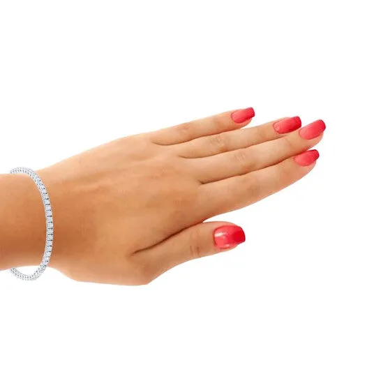 JMS always Bracelets Original Maulijewels 325 Carat Natural Round White Diamond FG SI1 Bracelet For Women In 14K Solid White Gold JMS always Bracelets Original Maulijewels 325 Carat Natural Round White Diamond FG SI1 Bracelet For Women In 14K Solid White Gold