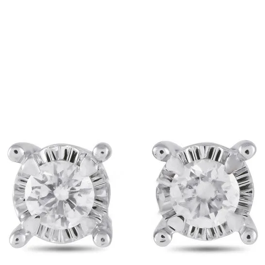 JMS always Earrings Original LB Exclusive 14K White Gold 014ct Diamond Stud Earrings MF13 121923 JMS always Earrings Original LB Exclusive 14K White Gold 014ct Diamond Stud Earrings MF13 121923