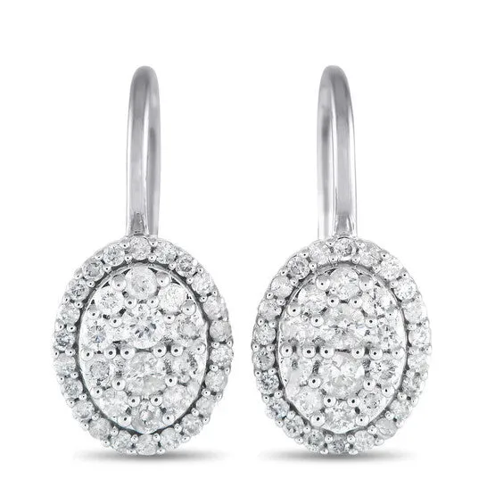JMS always Earrings Original LB Exclusive 14K White Gold 075ct Diamond Drop Earrings JMS always Earrings Original LB Exclusive 14K White Gold 075ct Diamond Drop Earrings