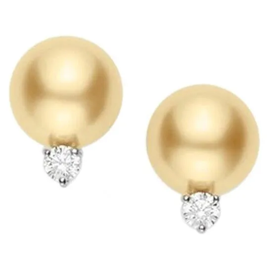 JMS always Earrings Original Mikimoto 18 Karat Yellow Gold South Sea Pearl Daimonds Earrings PES1002GDK JMS always Earrings Original Mikimoto 18 Karat Yellow Gold South Sea Pearl Daimonds Earrings PES1002GDK