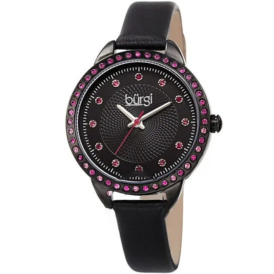 JMS always Original Burgi Quartz Crystal Black Dial Ladies Watch BUR161BK Watches