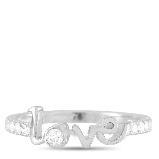 JMS always Rings Original LB Exclusive 14K White Gold 025ct Diamond Love Ring JMS always Rings Original LB Exclusive 14K White Gold 025ct Diamond Love Ring
