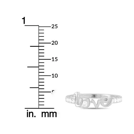 JMS always Rings Original LB Exclusive 14K White Gold 025ct Diamond Love Ring JMS always Rings Original LB Exclusive 14K White Gold 025ct Diamond Love Ring