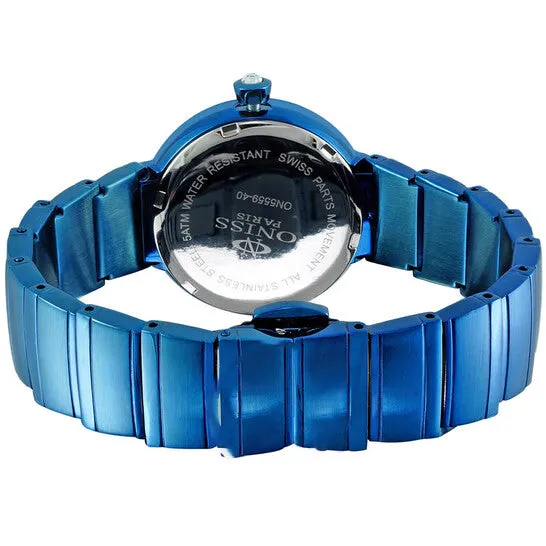 JMS always Watches Original Oniss ON5559SS Quartz Blue Dial Ladies Watch ON5559SSIPBU