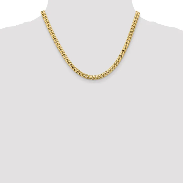 Necklaces 14K 18 inch 55mm Solid Miami Cuban Link with Lobster Clasp Chain Necklace MDS Necklaces 14K 18 inch 55mm Solid Miami Cuban Link with Lobster Clasp Chain Necklace MDS