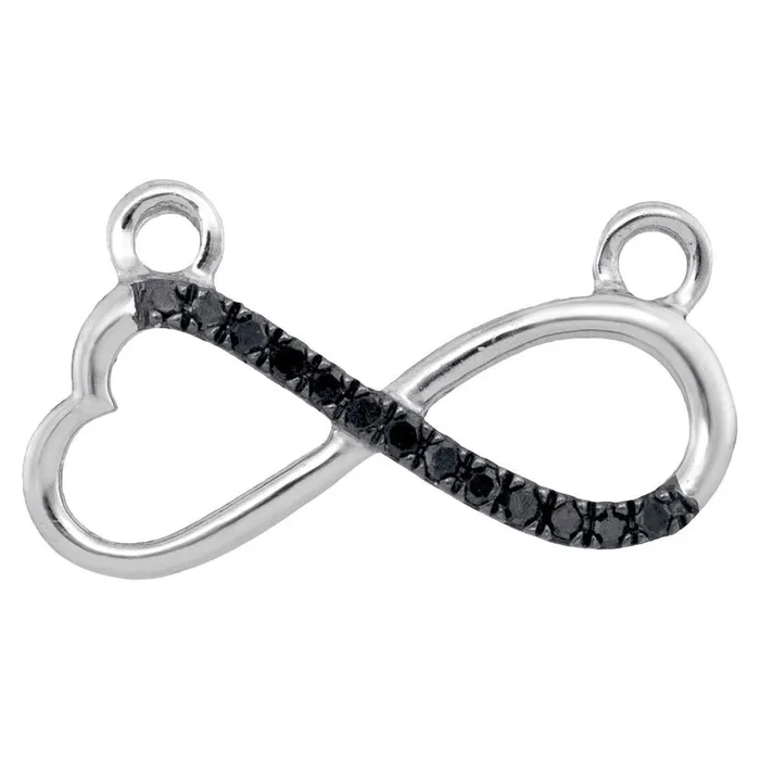 Necklaces gndatlanta 14k White Gold Black Diamond Infinity Necklace 112 Cttw Necklaces gndatlanta 14k White Gold Black Diamond Infinity Necklace 112 Cttw