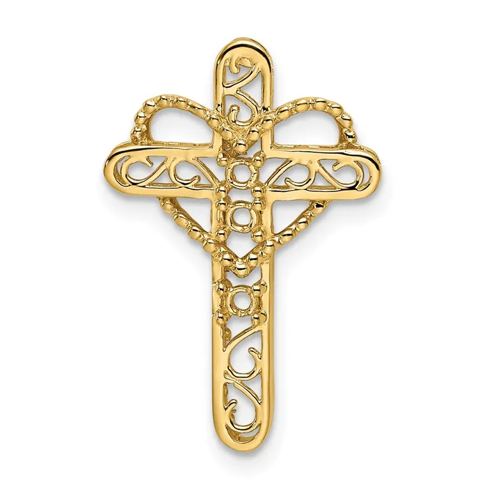 Necklaces Goldia 14k Genuine 3 Stone Mothers Cross Pendant