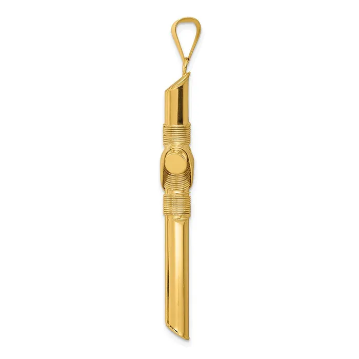 Necklaces Goldia 14k Yellow Gold Polished wCenter Wrap Tube Cross Pendant