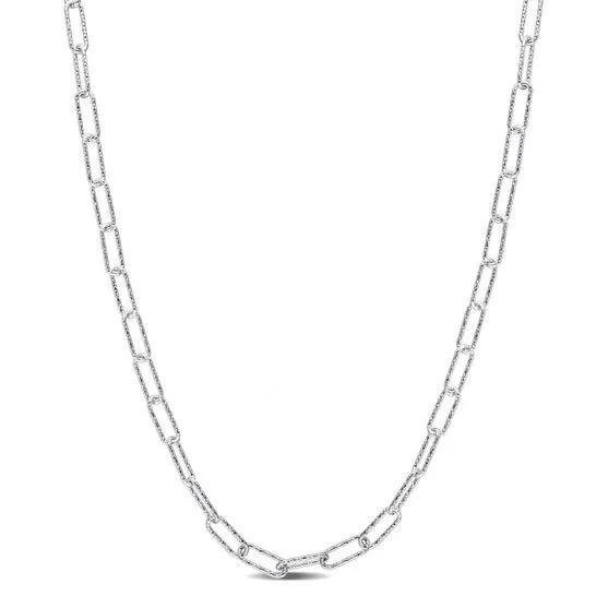 Necklaces JMS always Original AMOUR Fancy Paperclip Chain Necklace In Sterling Silver 16 In