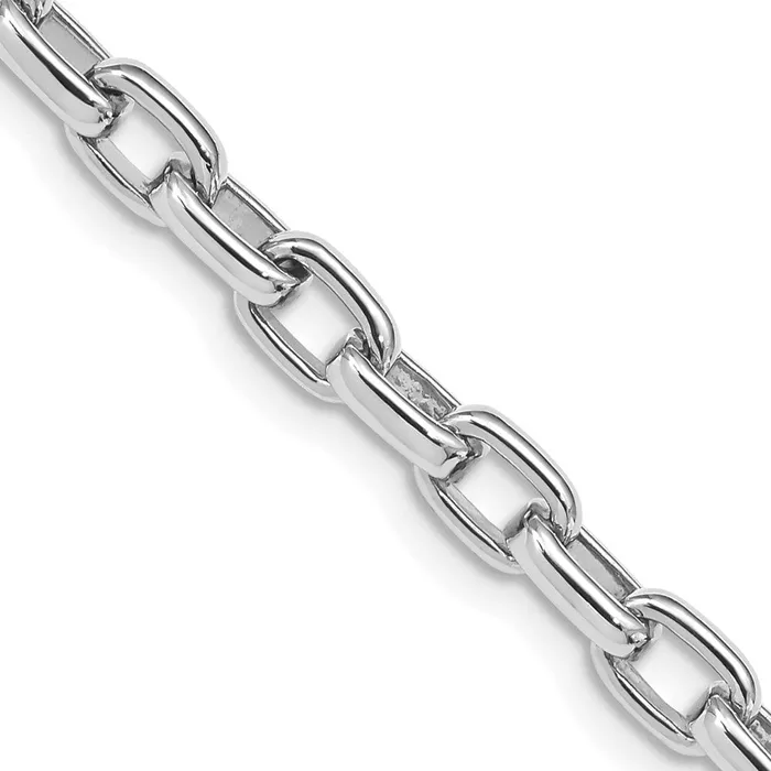 Necklaces Solid 14K White Gold 22 inch 5mm Hand Polished Fancy Link with Lobster Clasp Chain Necklace MDS Necklaces Solid 14K White Gold 22 inch 5mm Hand Polished Fancy Link with Lobster Clasp Chain Necklace MDS