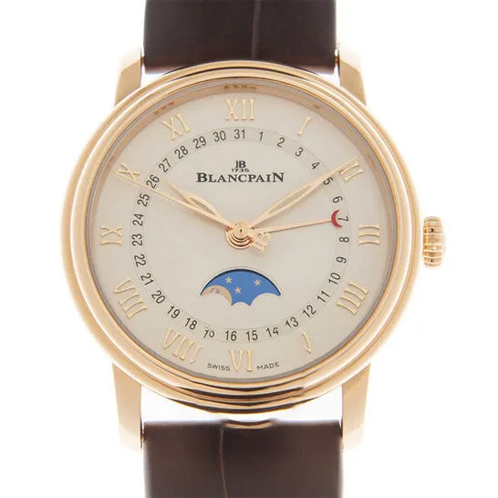 Original Blancpain Villeret Quantieme Phases de Lune Automatic White Dial Ladies Watch 6126364255A JMS always Watches