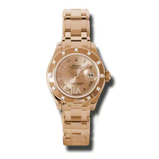 PreStyled Sets JMS always Original Rolex LadyDatejust Pearlmaster Champagne Dial 18K Everose Gold Automatic Ladies Watch 80315CRDPM