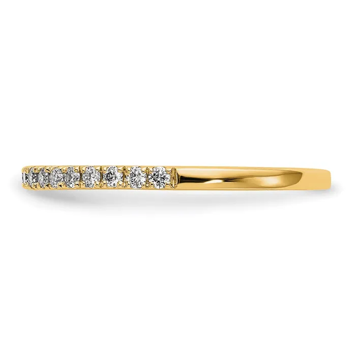 Rings Goldia 017ct CZ Solid Real 14K Yellow Gold Round Wedding Wedding Band Ring