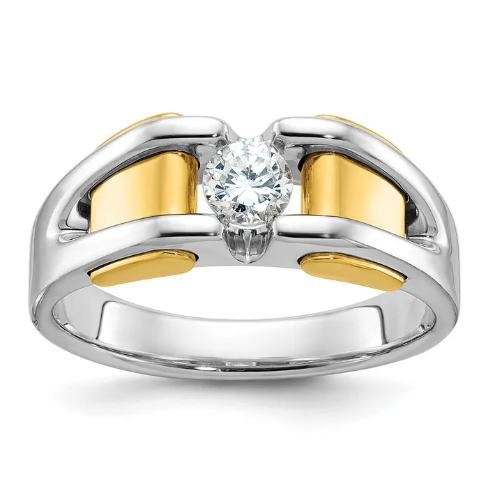 Rings Goldia 14k Twotone Gold Mens 38 carat Diamond Complete Ring