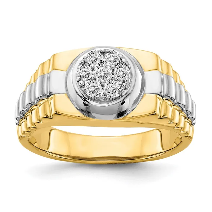 Rings Goldiacom 14k TwoTone Gold A Real Diamond mens ring