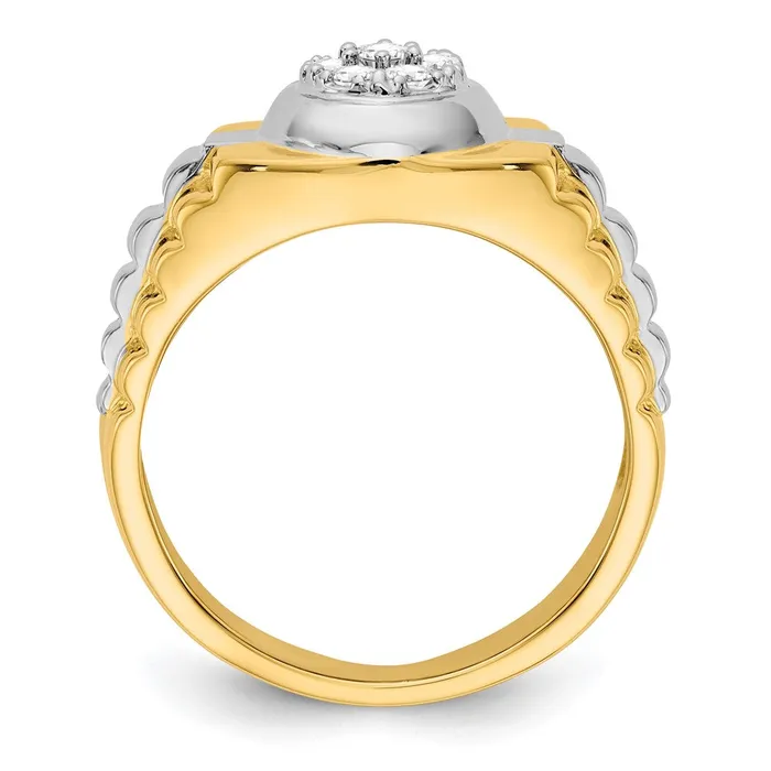 Rings Goldiacom 14k TwoTone Gold A Real Diamond mens ring