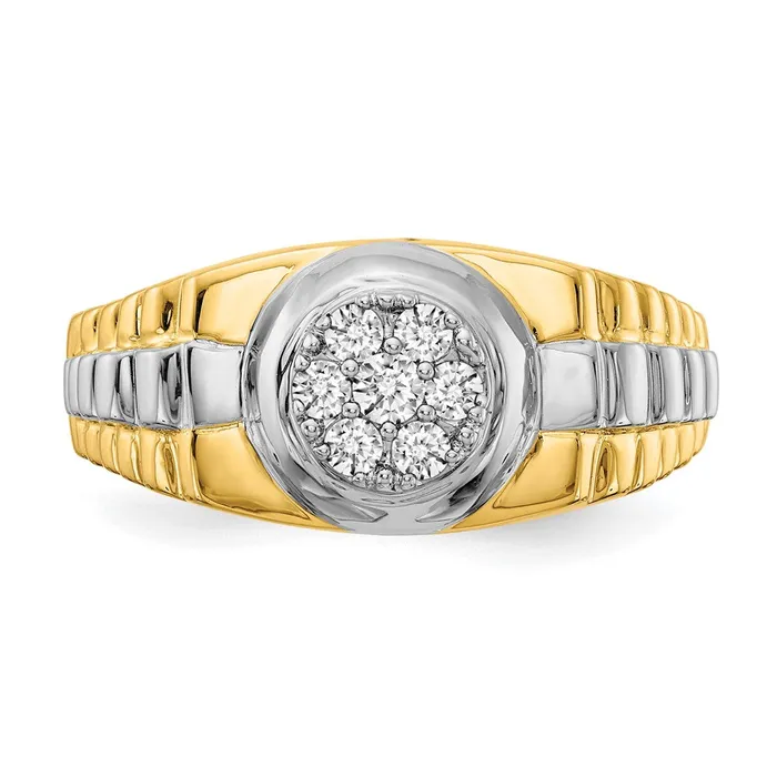 Rings Goldiacom 14k TwoTone Gold A Real Diamond mens ring
