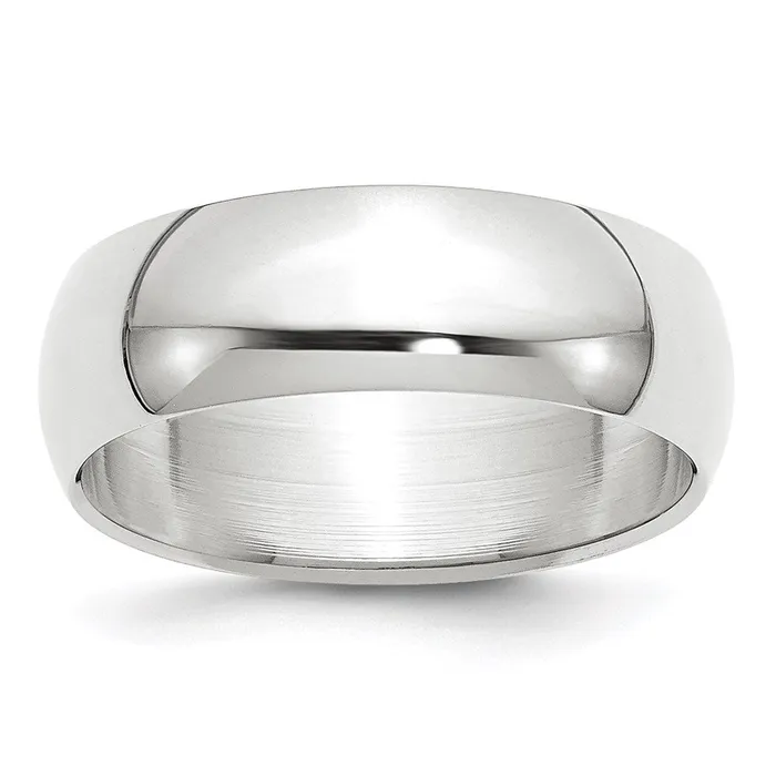 Rings Goldia Solid 10K White Gold 7mm Half Round MensWomens Wedding Band Ring Size 13 Rings Goldia Solid 10K White Gold 7mm Half Round MensWomens Wedding Band Ring Size 13